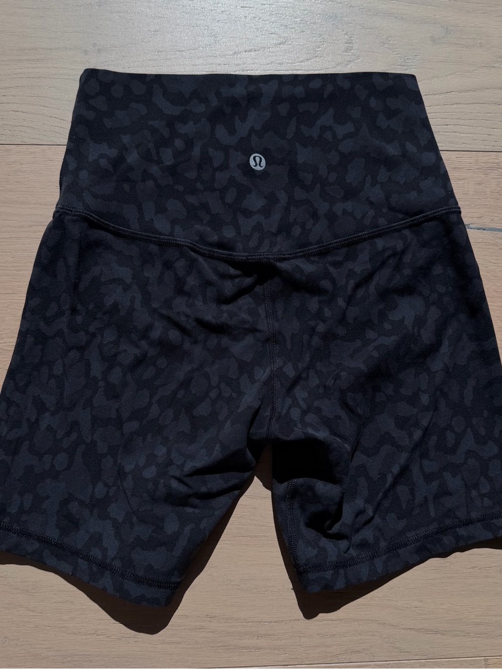 lululemon athletica Black Print Align High-Rise Bike Shorts 4